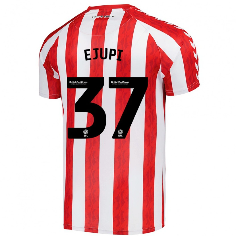 Danxen Mujer Camiseta Elizabeta Ejupi #37 Rojo Blanco 1ª Equipación 2024/25 La Camisa México