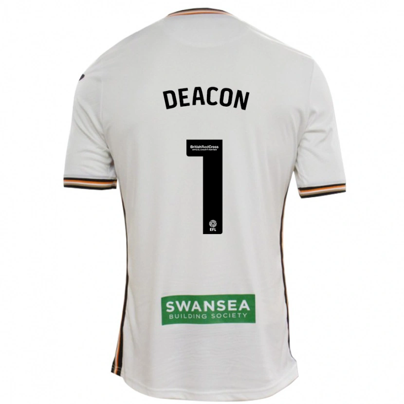 Danxen Mujer Camiseta Chelsea Deacon #1 Blanco 1ª Equipación 2024/25 La Camisa México