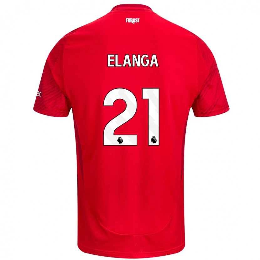 Danxen Mujer Camiseta Anthony Elanga #21 Rojo Blanco 1ª Equipación 2024/25 La Camisa México