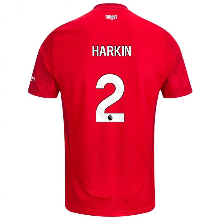 Danxen Mujer Camiseta Lyndsey Harkin #2 Rojo Blanco 1ª Equipación 2024/25 La Camisa México