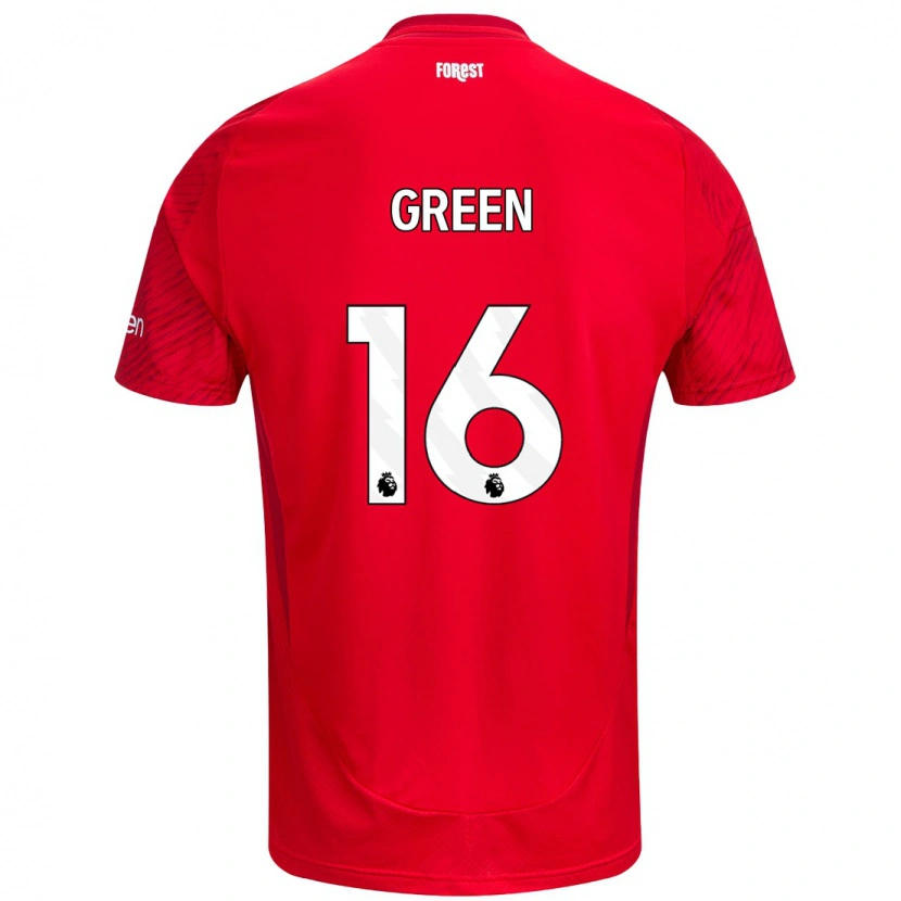 Danxen Mujer Camiseta Mollie Green #16 Rojo Blanco 1ª Equipación 2024/25 La Camisa México