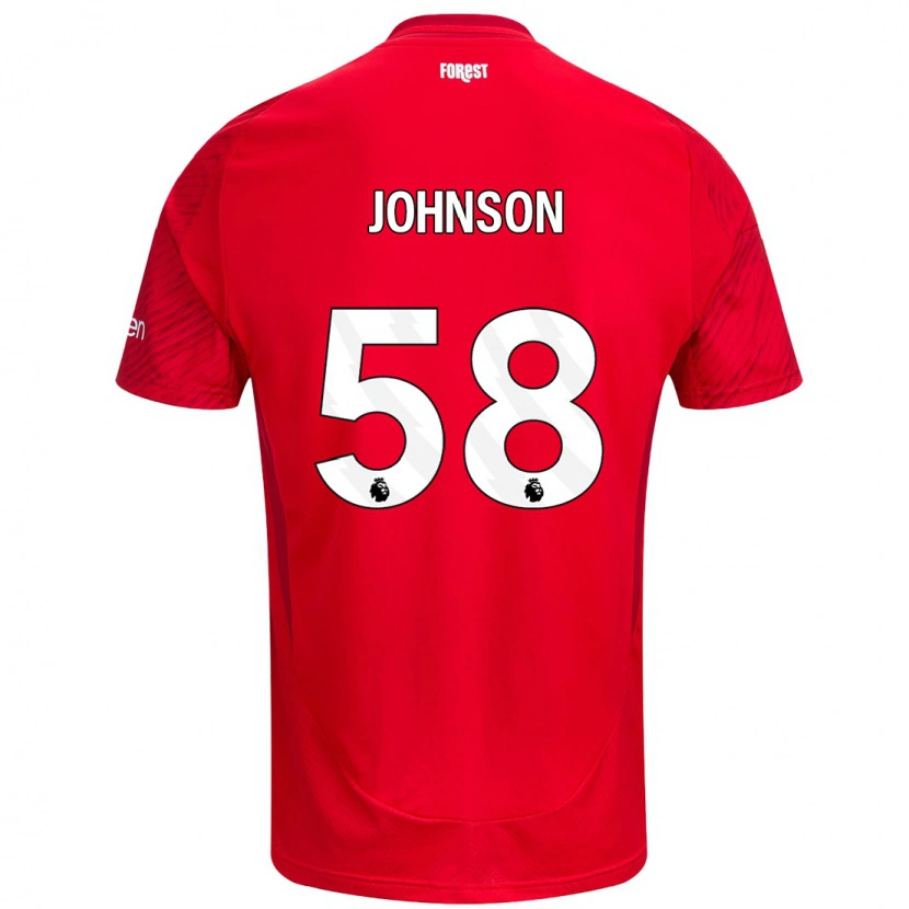 Danxen Mujer Camiseta Pharrell Johnson #58 Rojo Blanco 1ª Equipación 2024/25 La Camisa México