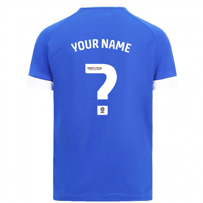 Danxen Mujer Camiseta Su Nombre #0 Azul Cielo 1ª Equipación 2024/25 La Camisa México