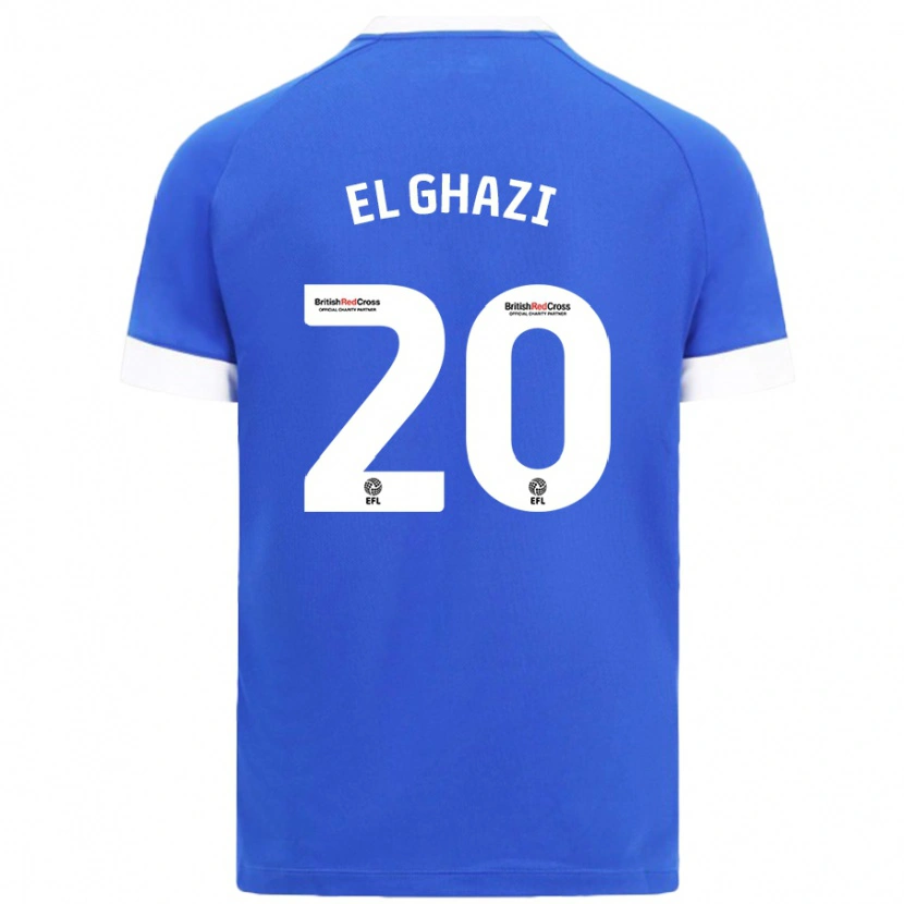 Danxen Mujer Camiseta Anwar El Ghazi #20 Azul Cielo 1ª Equipación 2024/25 La Camisa México