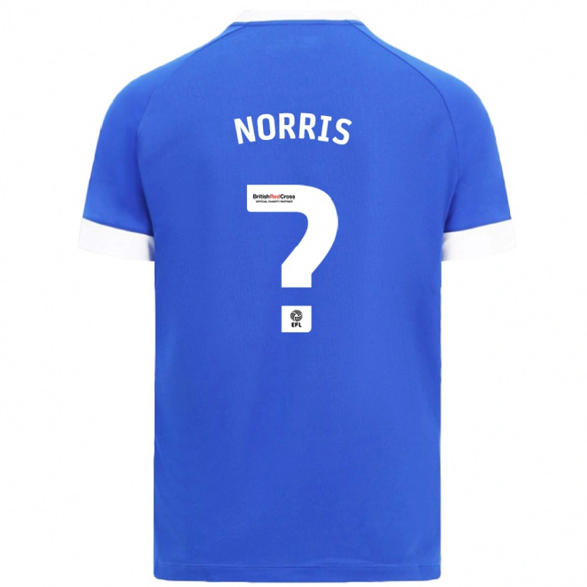 Danxen Mujer Camiseta Jacob Norris #0 Azul Cielo 1ª Equipación 2024/25 La Camisa México