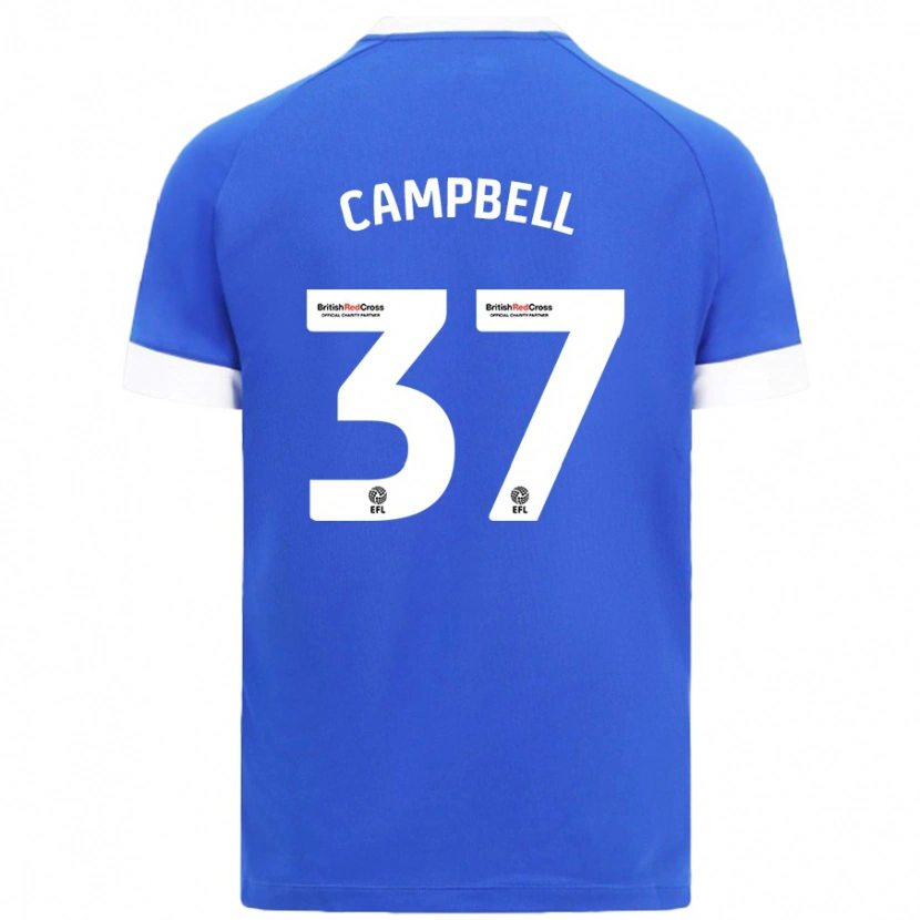 Danxen Mujer Camiseta Vontae Daley-Campbell #37 Azul Cielo 1ª Equipación 2024/25 La Camisa México