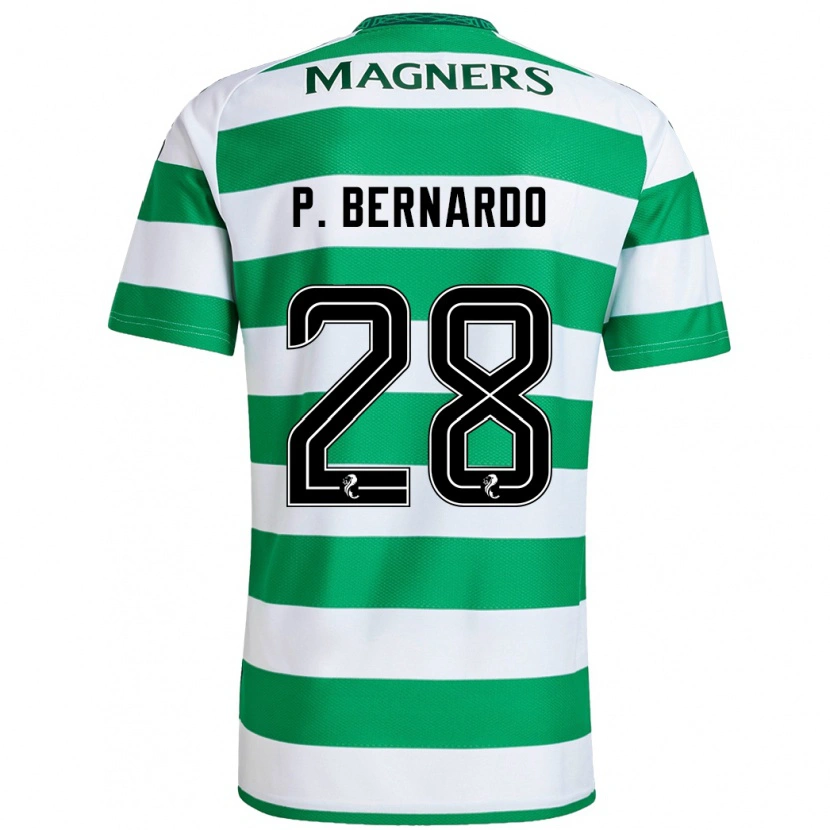 Danxen Mujer Camiseta Paulo Bernardo #28 Verde Blanco 1ª Equipación 2024/25 La Camisa México