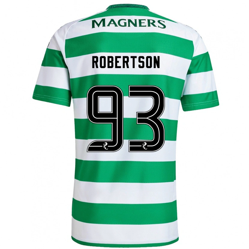 Danxen Mujer Camiseta Mitchell Robertson #93 Verde Blanco 1ª Equipación 2024/25 La Camisa México