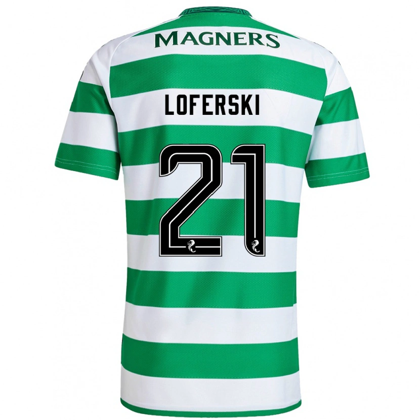 Danxen Mujer Camiseta Kit Loferski #21 Verde Blanco 1ª Equipación 2024/25 La Camisa México