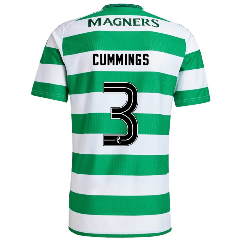 Danxen Mujer Camiseta Sydney Cummings #3 Verde Blanco 1ª Equipación 2024/25 La Camisa México
