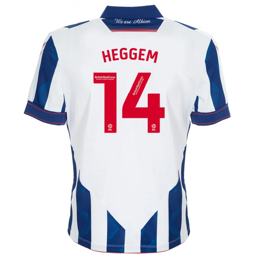 Danxen Mujer Camiseta Torbjørn Heggem #14 Blanco Azul Oscuro 1ª Equipación 2024/25 La Camisa México