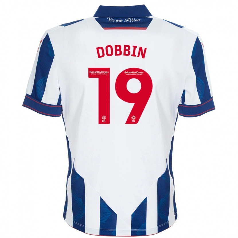 Danxen Mujer Camiseta Lewis Dobbin #19 Blanco Azul Oscuro 1ª Equipación 2024/25 La Camisa México