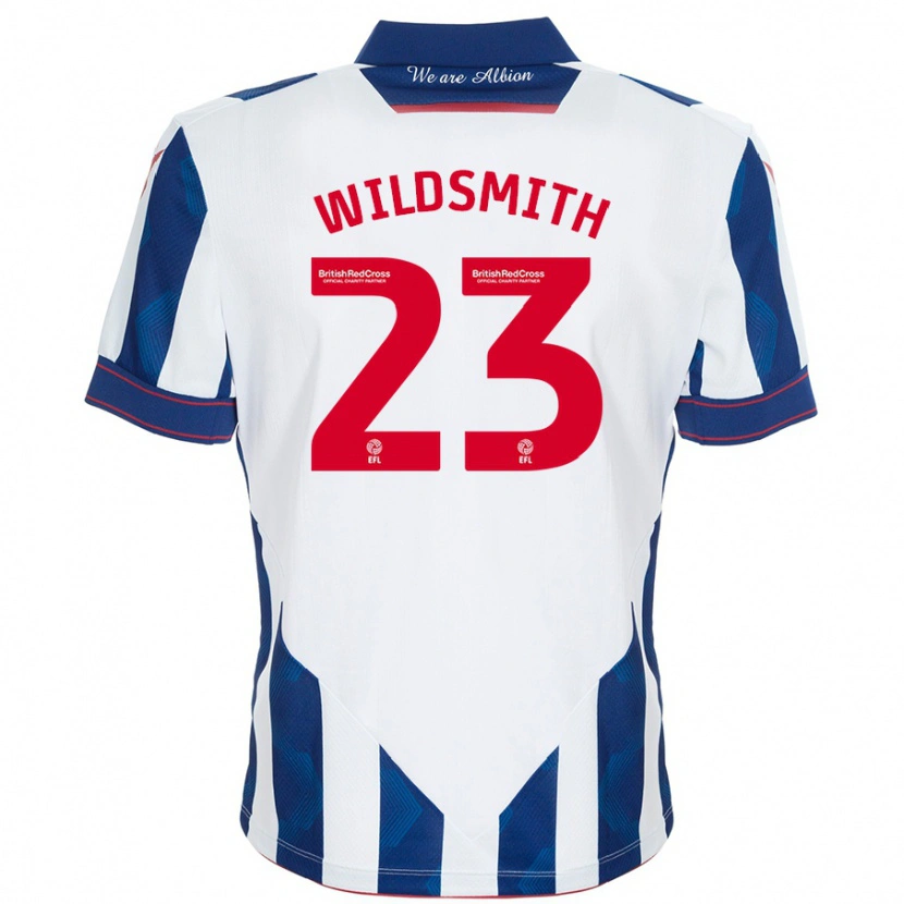 Danxen Mujer Camiseta Joe Wildsmith #23 Blanco Azul Oscuro 1ª Equipación 2024/25 La Camisa México