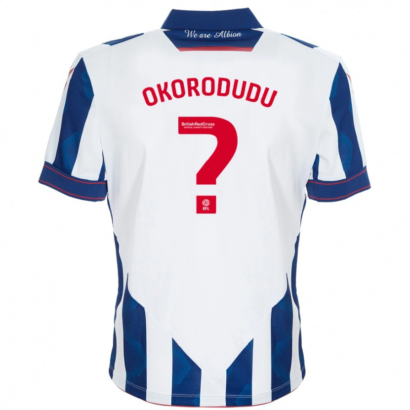 Danxen Mujer Camiseta Adam Okorodudu #0 Blanco Azul Oscuro 1ª Equipación 2024/25 La Camisa México