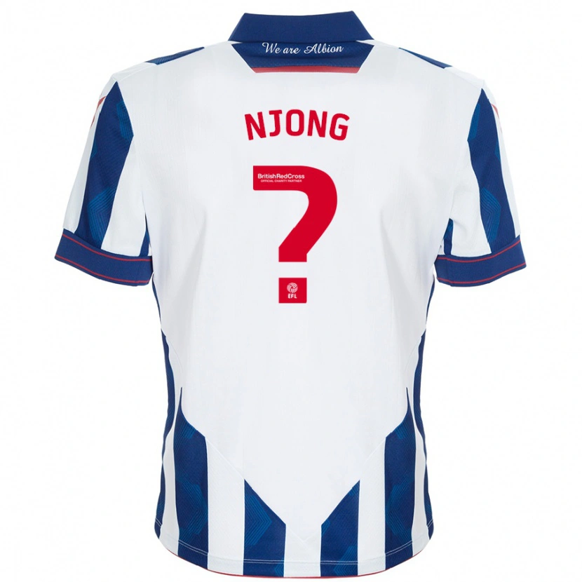 Danxen Mujer Camiseta Alessandro Njong #0 Blanco Azul Oscuro 1ª Equipación 2024/25 La Camisa México