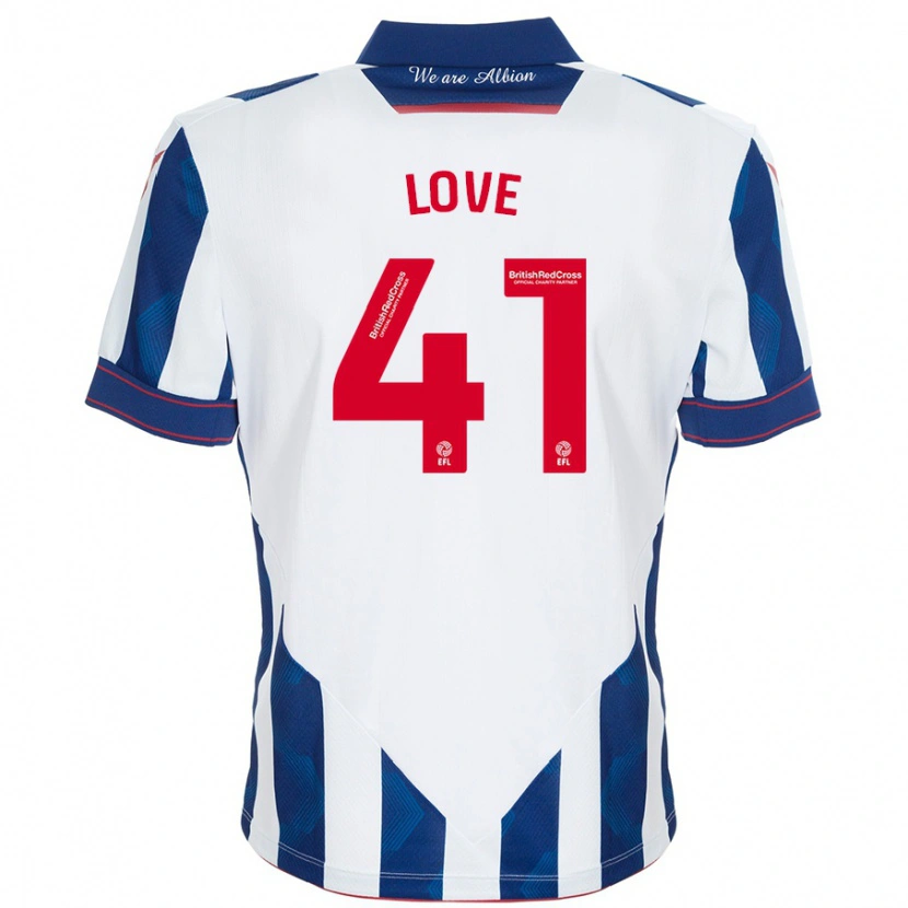 Danxen Mujer Camiseta Layton Love #41 Blanco Azul Oscuro 1ª Equipación 2024/25 La Camisa México