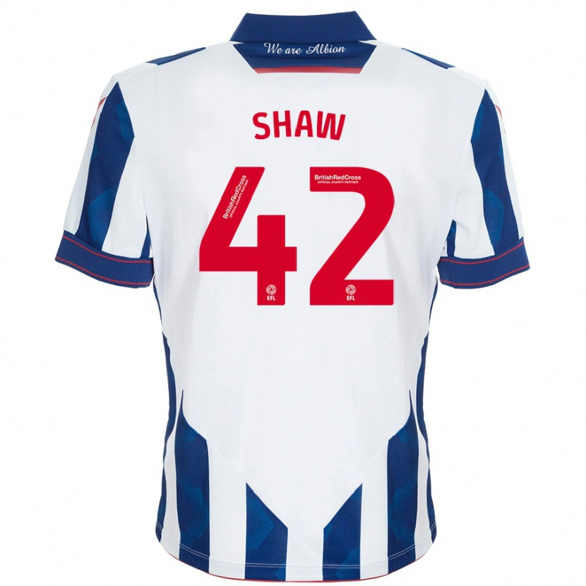 Danxen Mujer Camiseta Josh Shaw #42 Blanco Azul Oscuro 1ª Equipación 2024/25 La Camisa México