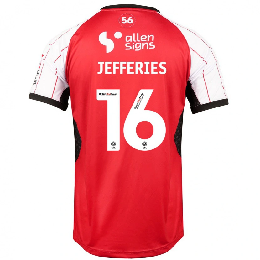 Danxen Mujer Camiseta Dom Jefferies #16 Blanco 1ª Equipación 2024/25 La Camisa México