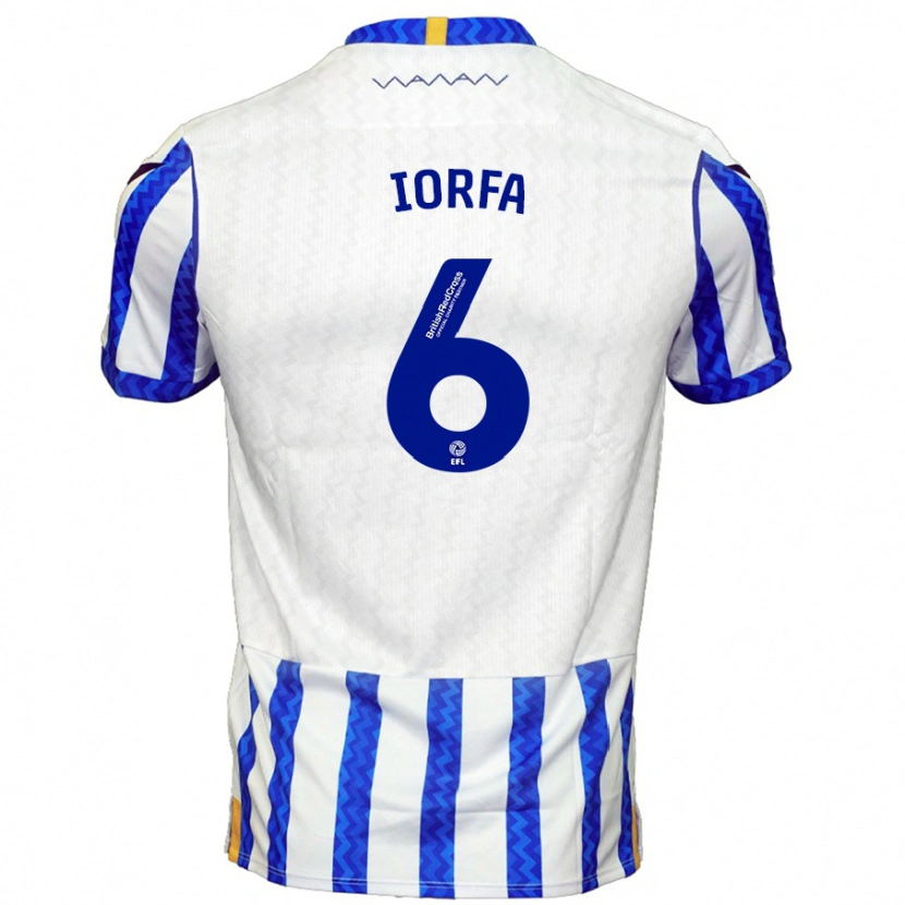 Danxen Mujer Camiseta Dominic Iorfa #6 Azul Blanco 1ª Equipación 2024/25 La Camisa México