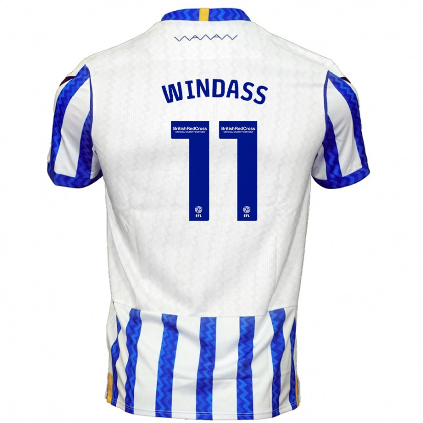 Danxen Mujer Camiseta Josh Windass #11 Azul Blanco 1ª Equipación 2024/25 La Camisa México