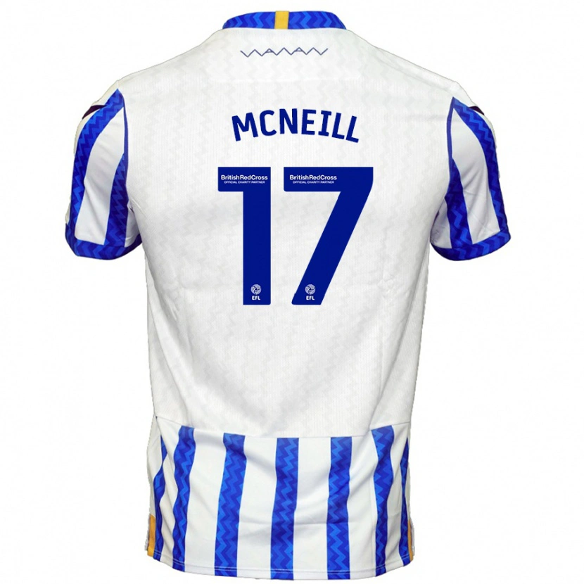Danxen Mujer Camiseta Charlie Mcneill #17 Azul Blanco 1ª Equipación 2024/25 La Camisa México