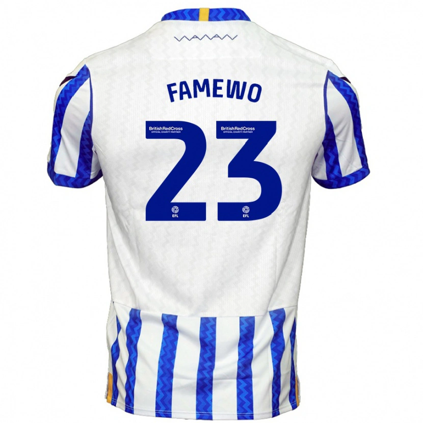 Danxen Mujer Camiseta Akin Famewo #23 Azul Blanco 1ª Equipación 2024/25 La Camisa México