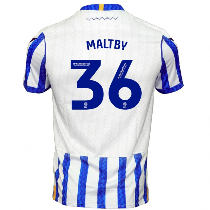Danxen Mujer Camiseta Mackenzie Maltby #36 Azul Blanco 1ª Equipación 2024/25 La Camisa México