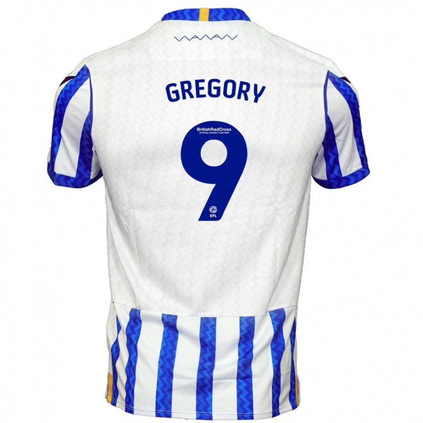 Danxen Mujer Camiseta Lee Gregory #9 Azul Blanco 1ª Equipación 2024/25 La Camisa México
