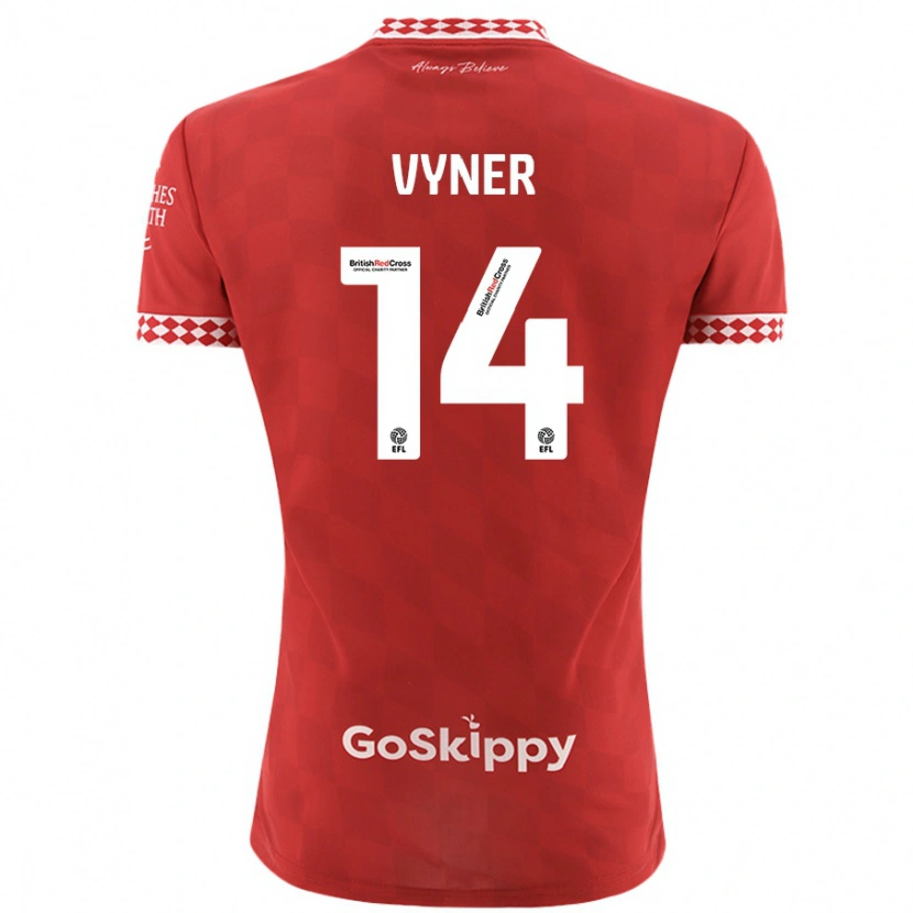 Danxen Mujer Camiseta Zak Vyner #14 Rojo 1ª Equipación 2024/25 La Camisa México