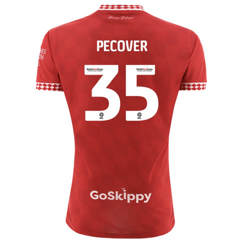 Danxen Mujer Camiseta Leo Pecover #35 Rojo 1ª Equipación 2024/25 La Camisa México
