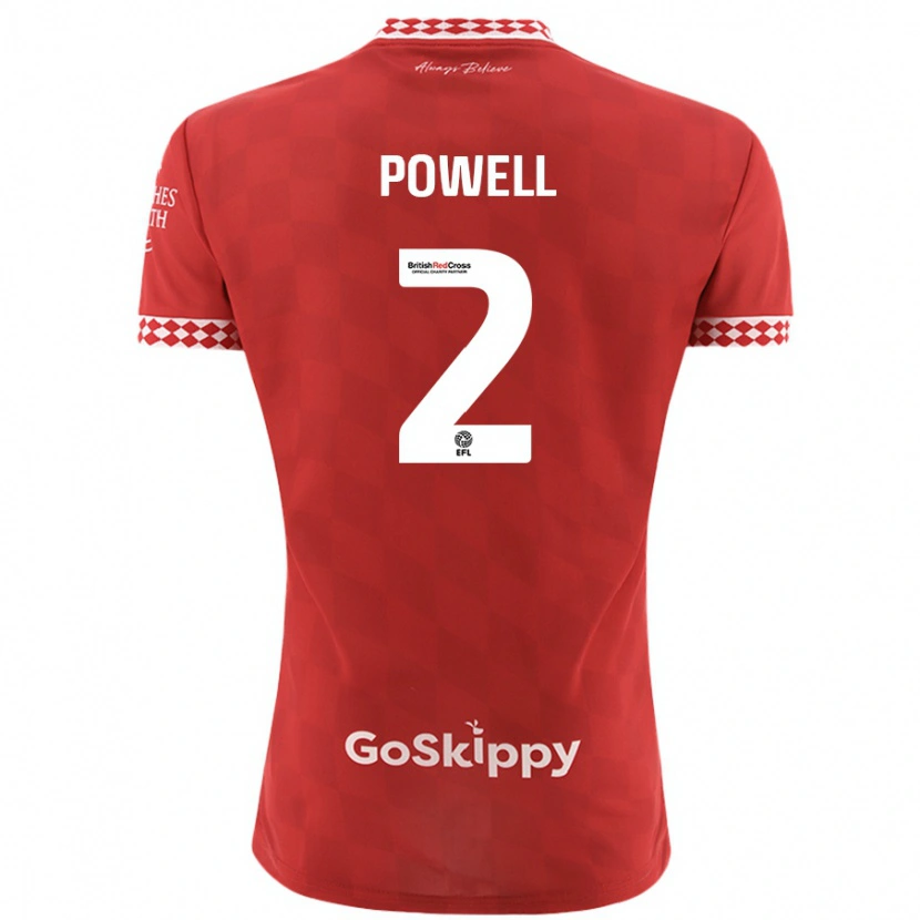 Danxen Mujer Camiseta Ella Powell #2 Rojo 1ª Equipación 2024/25 La Camisa México