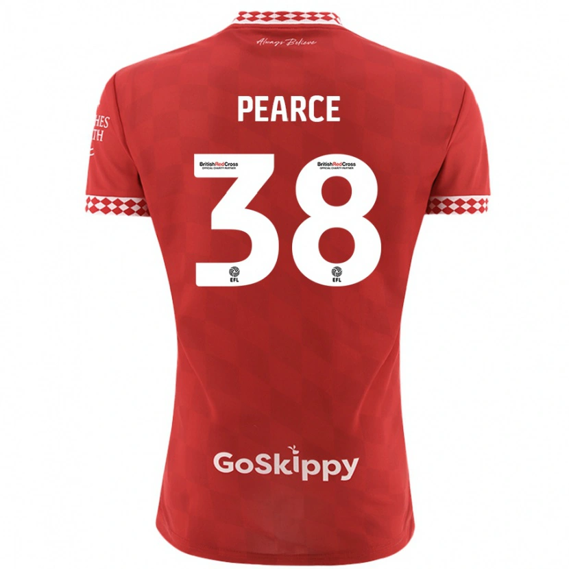 Danxen Mujer Camiseta Manon Pearce #38 Rojo 1ª Equipación 2024/25 La Camisa México