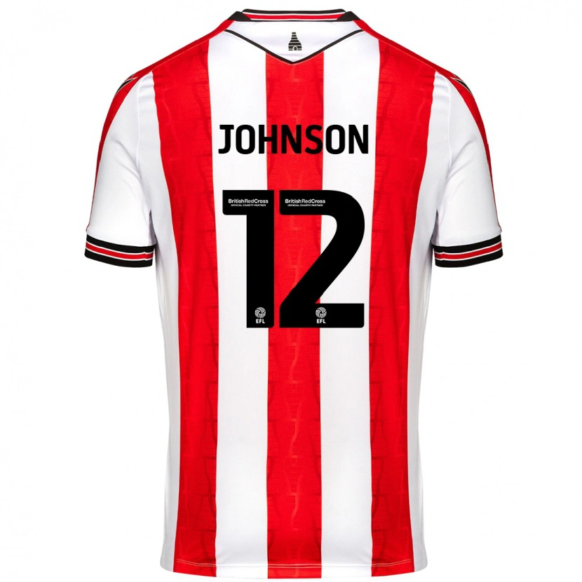 Danxen Mujer Camiseta Daniel Johnson #12 Rojo Blanco 1ª Equipación 2024/25 La Camisa México
