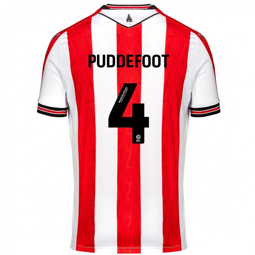 Danxen Mujer Camiseta Danielle Puddefoot #4 Rojo Blanco 1ª Equipación 2024/25 La Camisa México