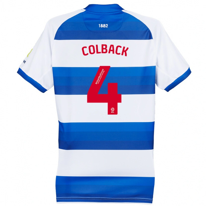 Danxen Mujer Camiseta Jack Colback #4 Blanco Azul 1ª Equipación 2024/25 La Camisa México