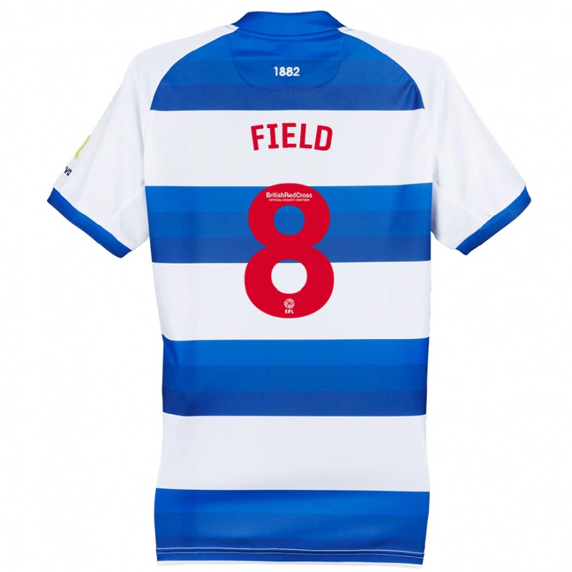 Danxen Mujer Camiseta Sam Field #8 Blanco Azul 1ª Equipación 2024/25 La Camisa México