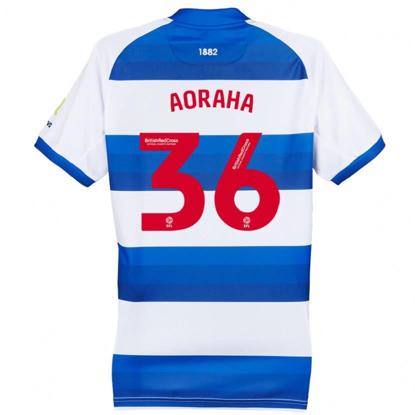 Danxen Mujer Camiseta Alexander Aoraha #36 Blanco Azul 1ª Equipación 2024/25 La Camisa México