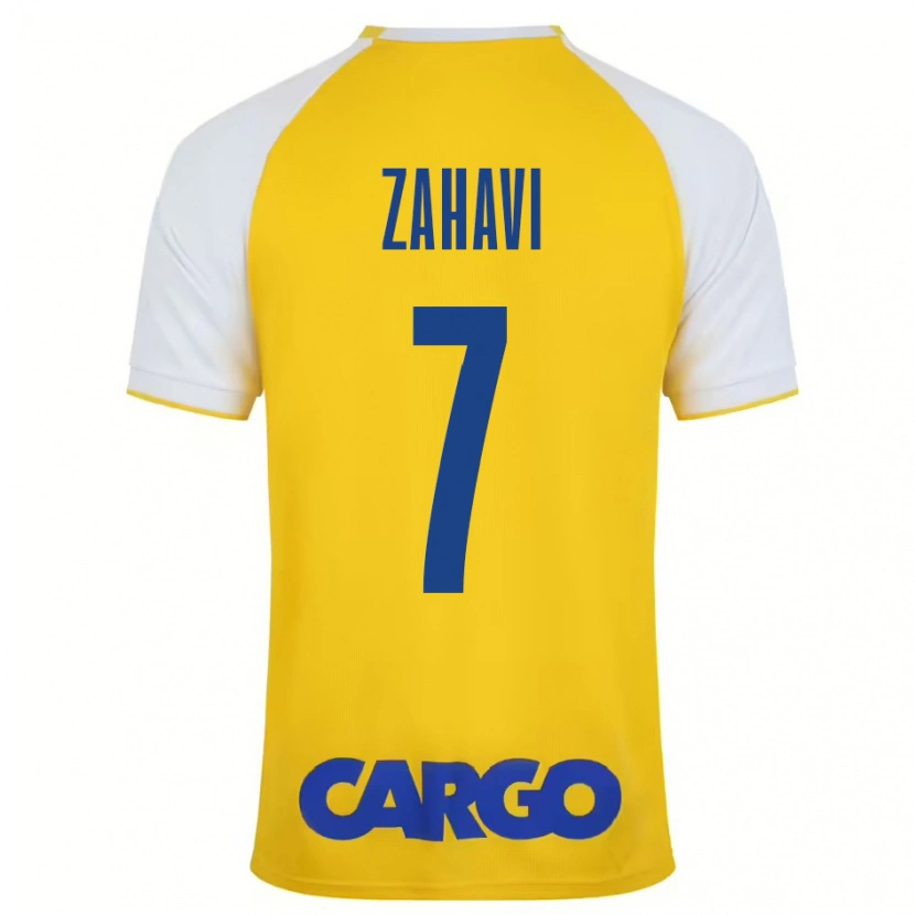 Danxen Mujer Camiseta Eran Zahavi #7 Amarillo Blanco 1ª Equipación 2024/25 La Camisa México
