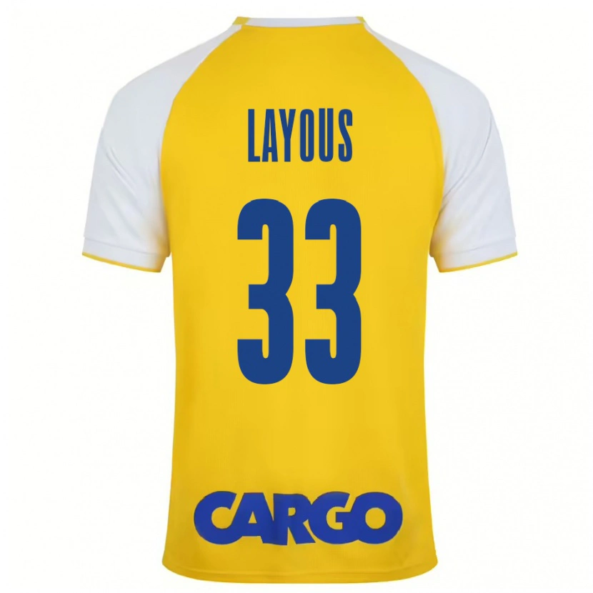 Danxen Mujer Camiseta Hisham Layous #33 Amarillo Blanco 1ª Equipación 2024/25 La Camisa México