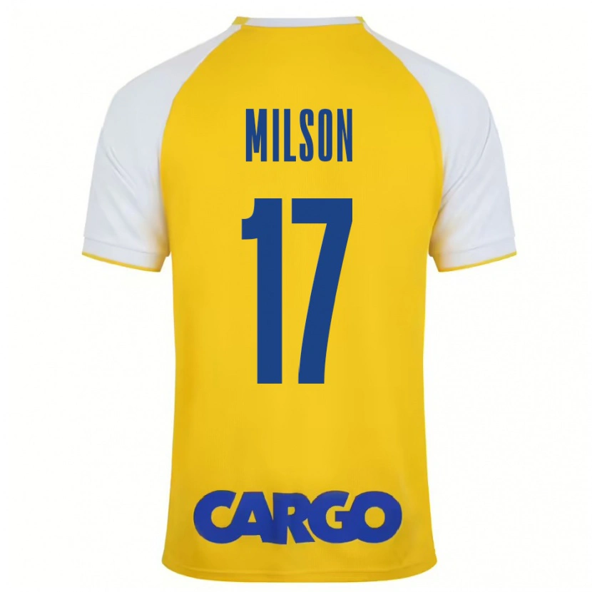 Danxen Mujer Camiseta Milson #17 Amarillo Blanco 1ª Equipación 2024/25 La Camisa México