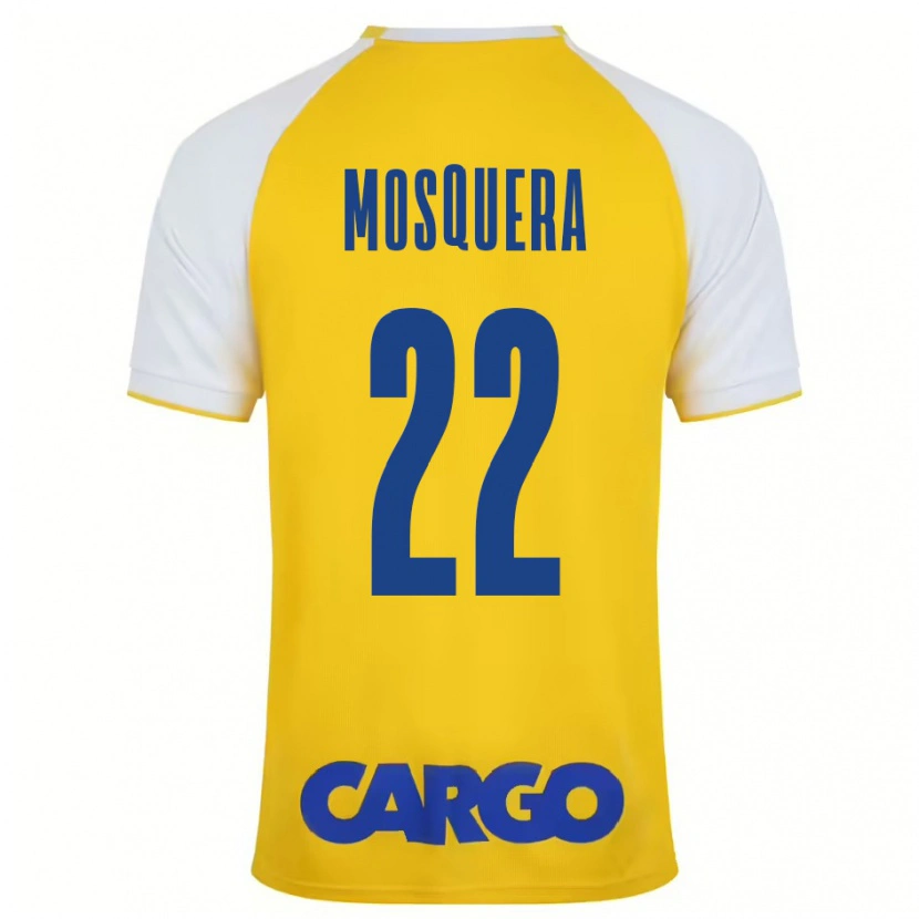 Danxen Mujer Camiseta Orlando Mosquera #22 Amarillo Blanco 1ª Equipación 2024/25 La Camisa México