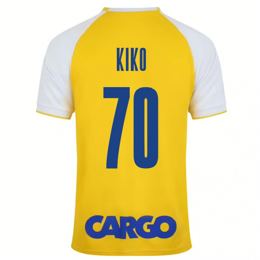 Danxen Mujer Camiseta Kiko Bondoso #70 Amarillo Blanco 1ª Equipación 2024/25 La Camisa México
