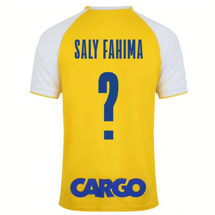 Danxen Mujer Camiseta Israel Saly Fahima #0 Amarillo Blanco 1ª Equipación 2024/25 La Camisa México