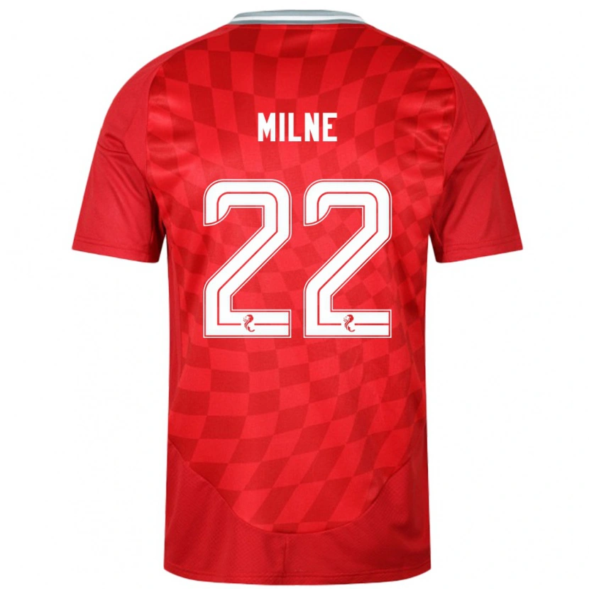 Danxen Mujer Camiseta Jack Milne #22 Rojo 1ª Equipación 2024/25 La Camisa México
