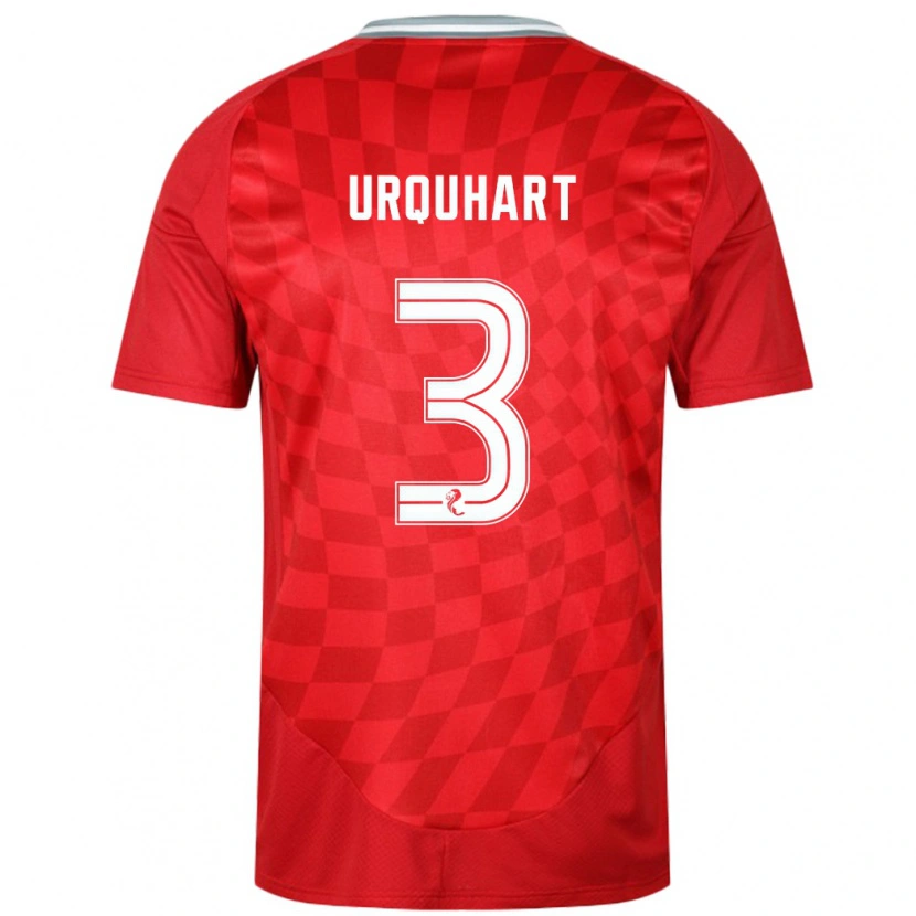 Danxen Mujer Camiseta Millie Urquhart #3 Rojo 1ª Equipación 2024/25 La Camisa México