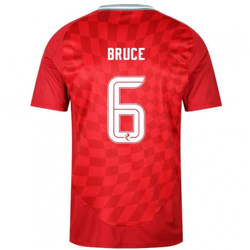 Danxen Mujer Camiseta Natasha Bruce #6 Rojo 1ª Equipación 2024/25 La Camisa México