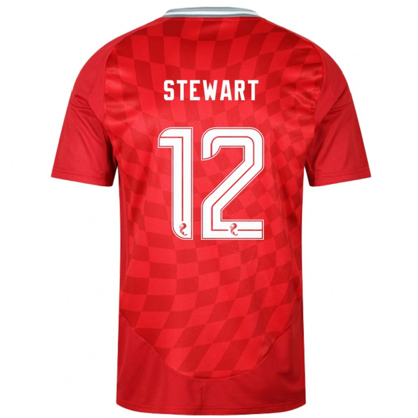 Danxen Mujer Camiseta Hannah Stewart #12 Rojo 1ª Equipación 2024/25 La Camisa México