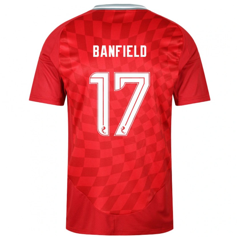 Danxen Mujer Camiseta Keeley Banfield #17 Rojo 1ª Equipación 2024/25 La Camisa México