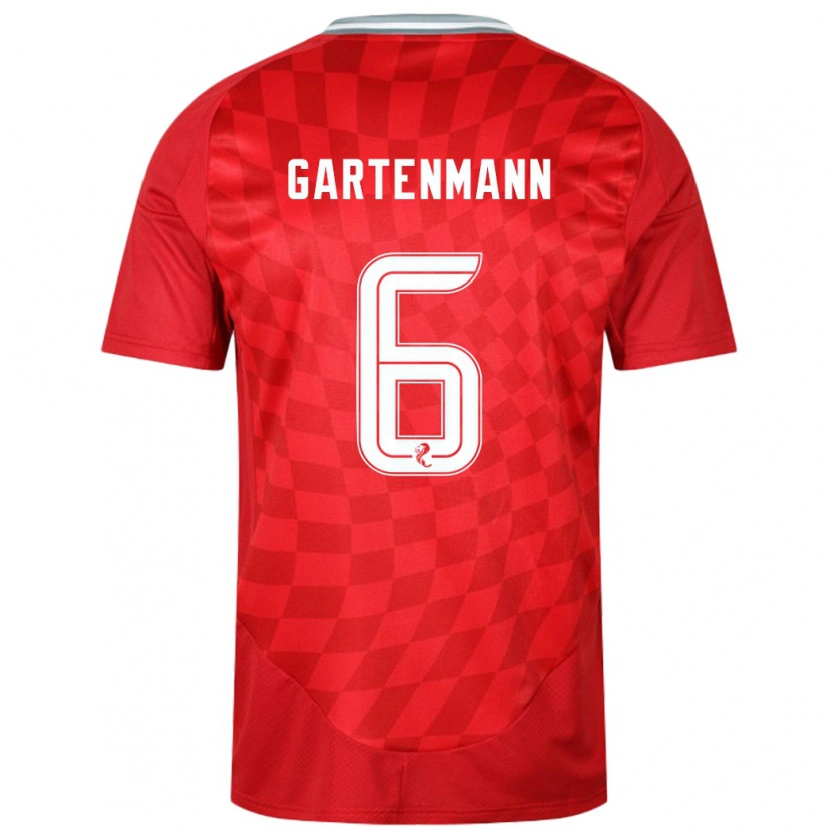 Danxen Mujer Camiseta Stefan Gartenmann #6 Rojo 1ª Equipación 2024/25 La Camisa México