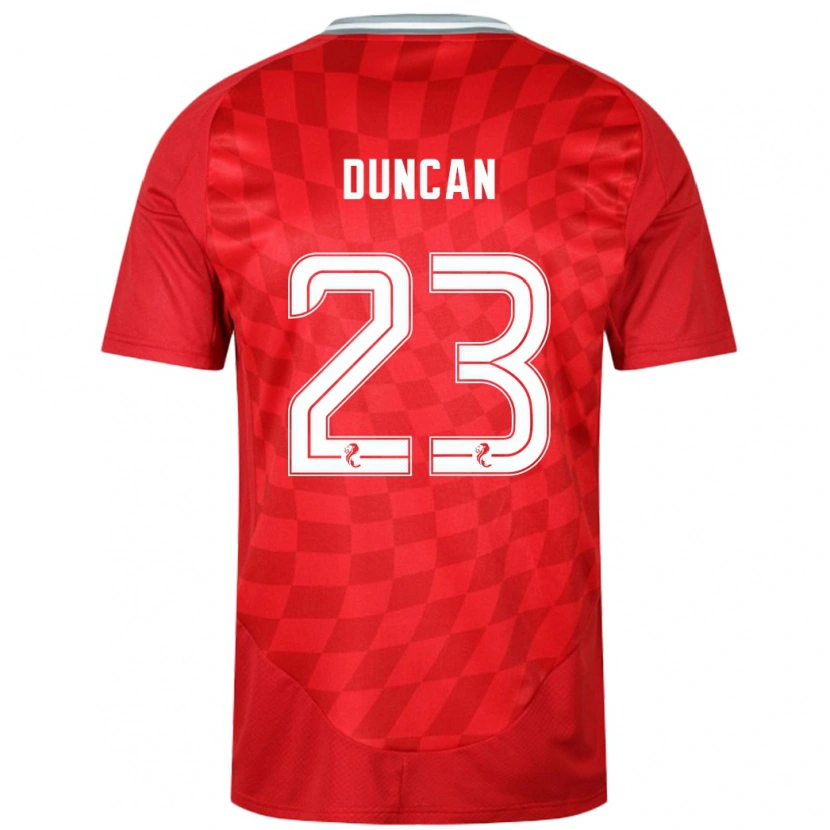 Danxen Mujer Camiseta Ryan Duncan #23 Rojo 1ª Equipación 2024/25 La Camisa México